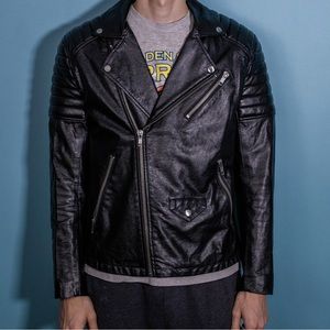 Double breasted leather jacket - H&M Divided sz Medium
